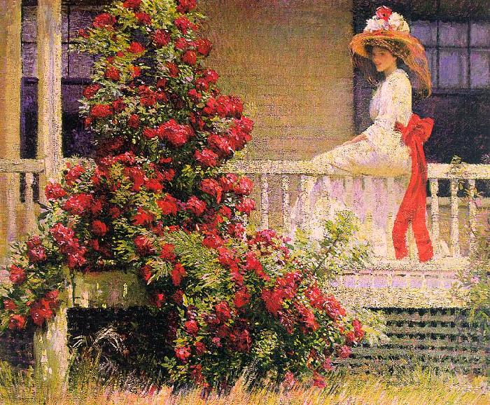 Philip Leslie Hale The Crimson Rambler Sweden oil painting art